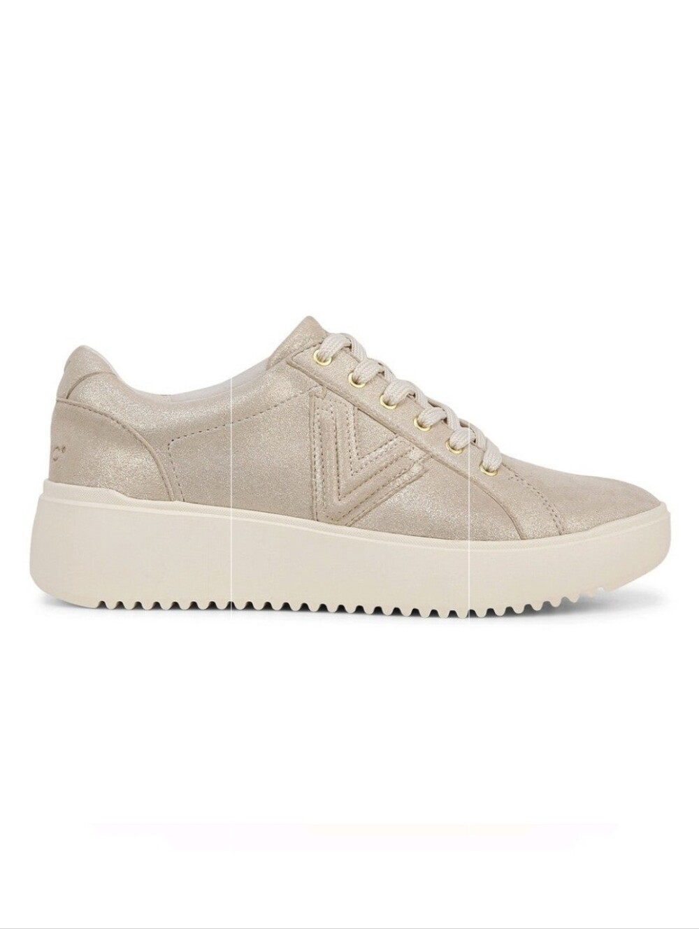 Vionic Kearney Women's Gold Metallic Platform Sneakers 9